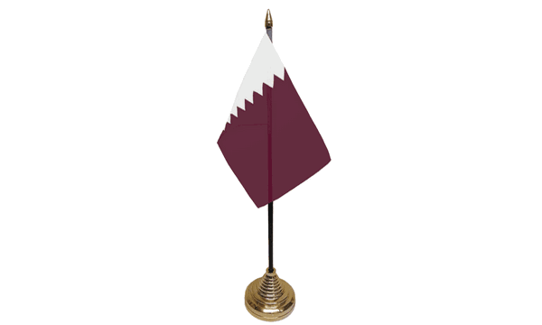 Qatar Table Flags